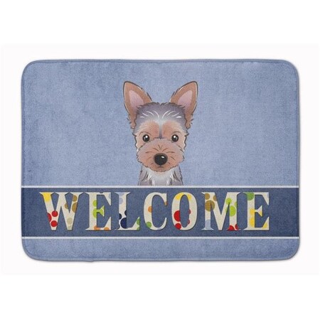 Carolines Treasures Carolines Treasures BB1418RUG Yorkie Puppy Welcome Machine Washable Memory Foam Mat BB1418RUG